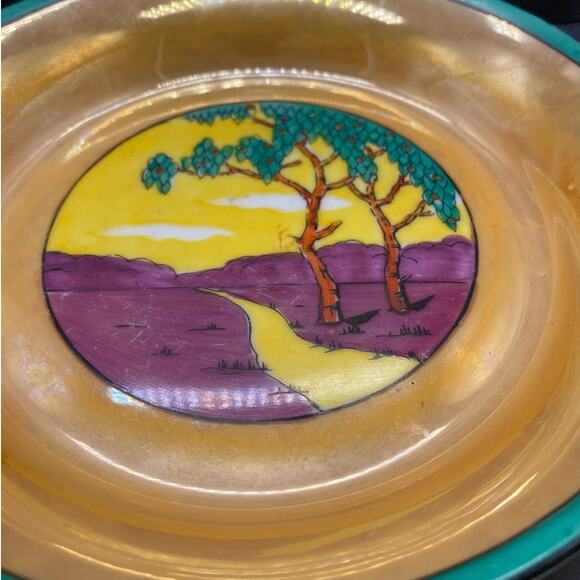 ART DECO Noritake CLASSIC Deco Japanese‎ Lusterware serving plate - Picture 11 of 16